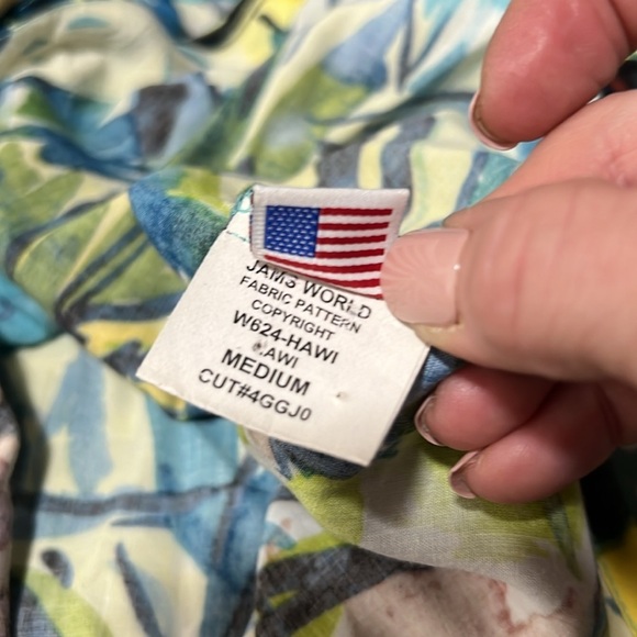 Jams World Short Sleeve Button Down 50th Anniversary Rayon Shirt Size M - Picture 7 of 8